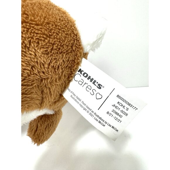 Kohl's Cares Peter Rabbit Plush Brown White Blue Coat 11" Stuffed Bunny Rabbit - Picture 7 of 8